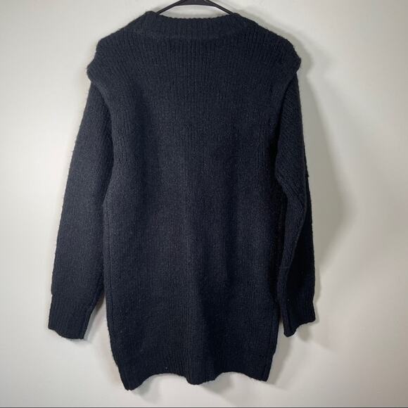 Vero Moda Black Knit Long Sleeve Round Neck Sweater Tunic Size S - Picture 4 of 9